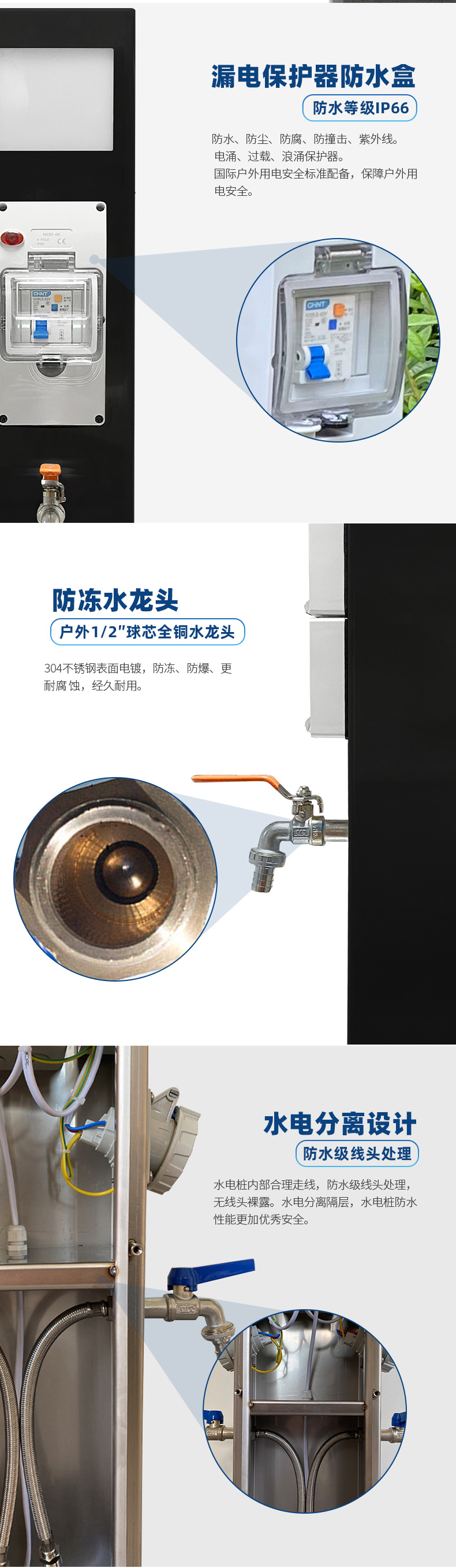 庭院水電樁細節展示