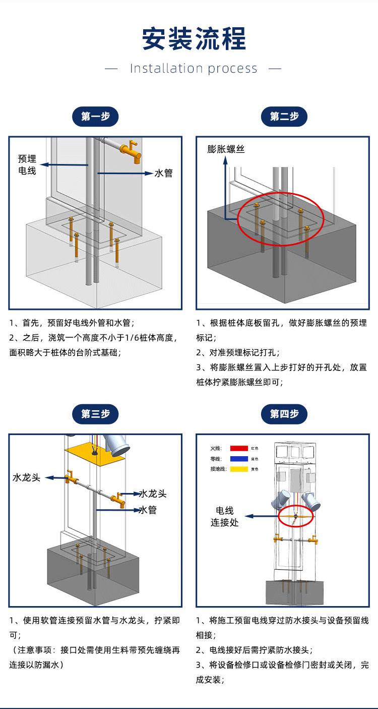 水電樁安裝流程