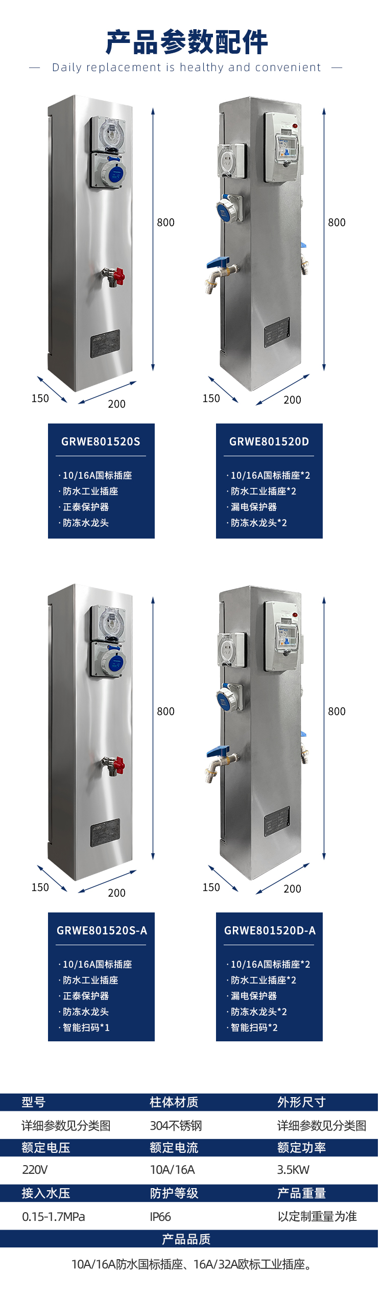 庭院水電樁產品參數配件