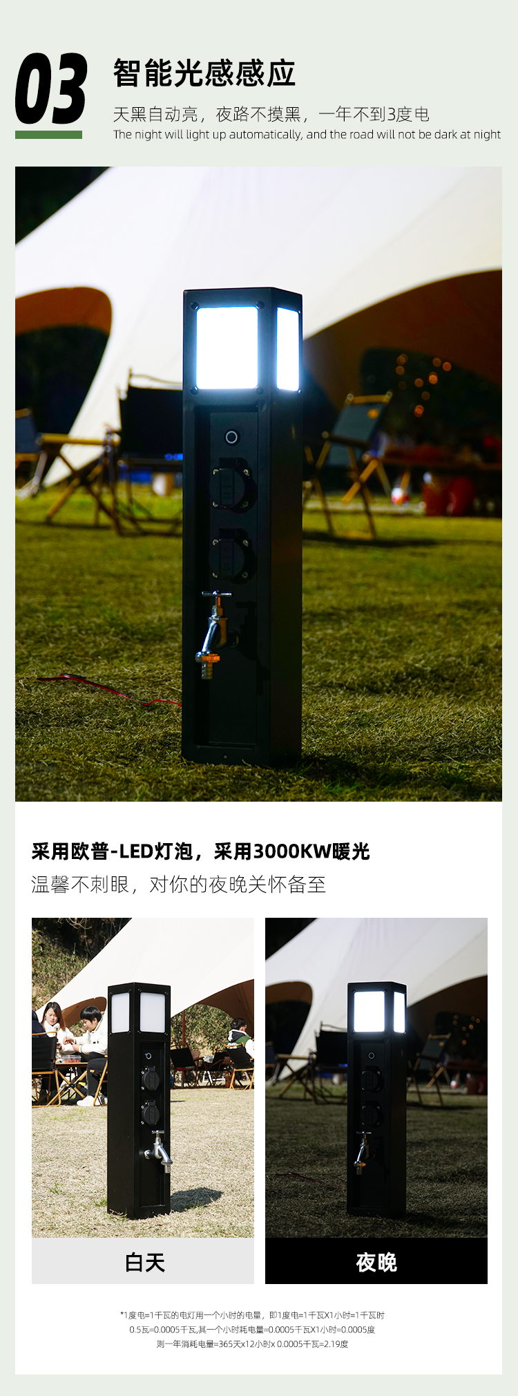 庭院水電樁光控燈